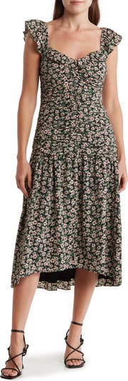 Floral Ruched Dress