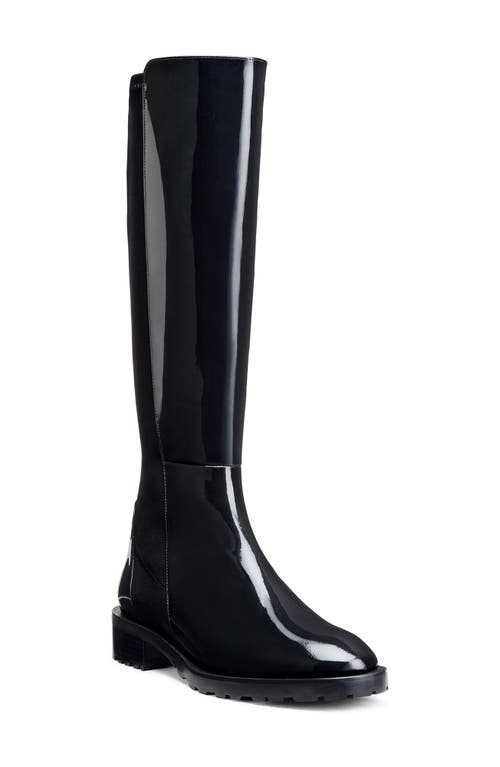 Shop Stuart Weitzman 5050 Knee High Lug Boot In Black