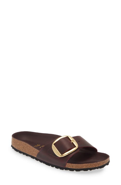 Shop Birkenstock Madrid Big Buckle Slide Sandal In Zinfandel