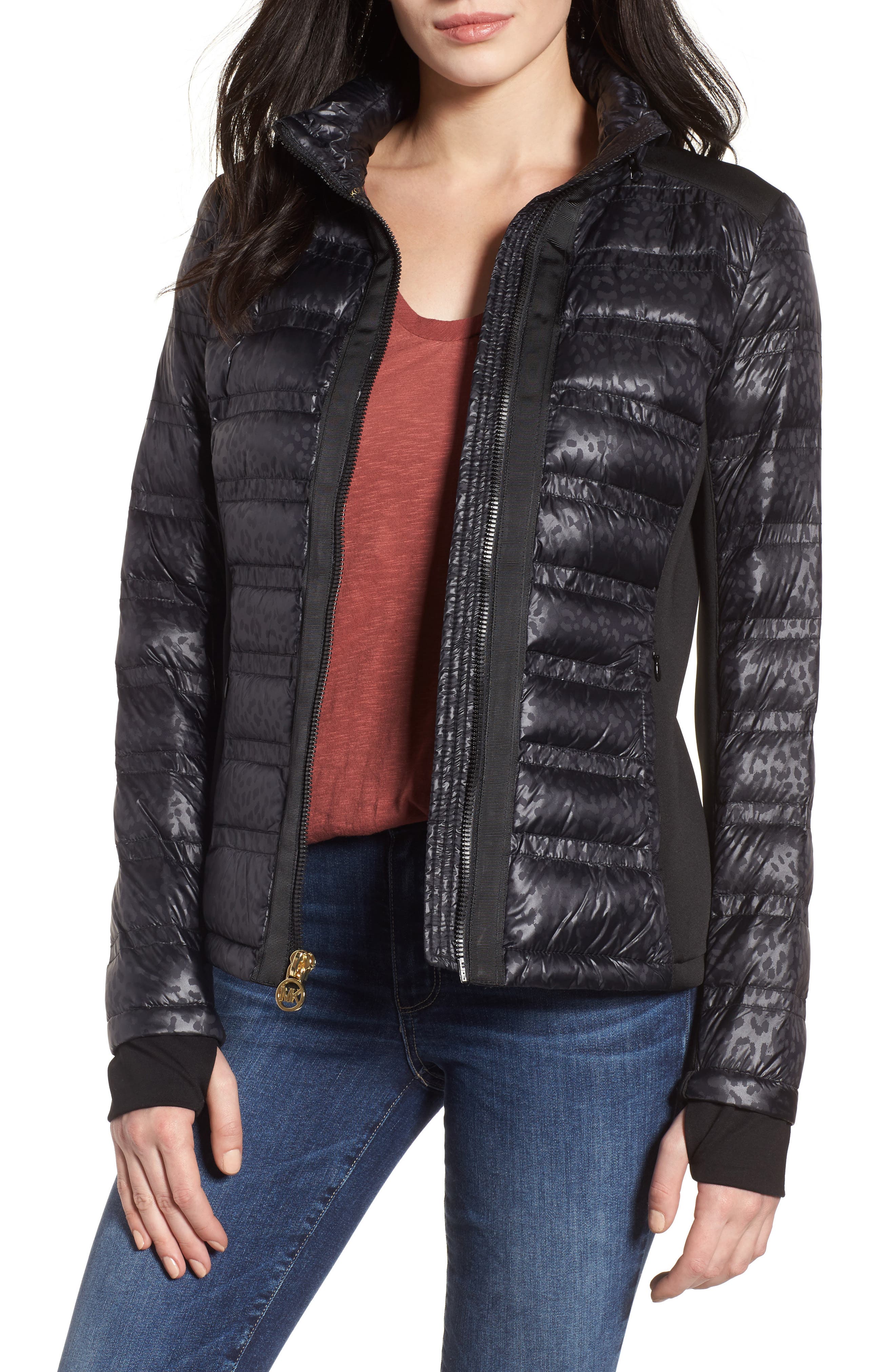 michael kors mixed media jacket