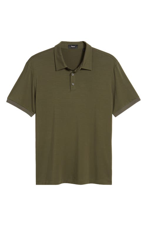 Shop Theory Noran Polo In Dark Olive