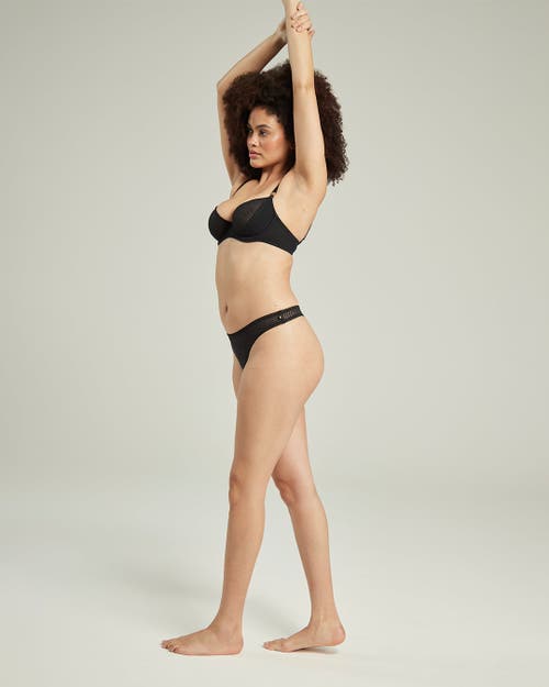 Nudea The Sheer Deco Barely There Thong In Black