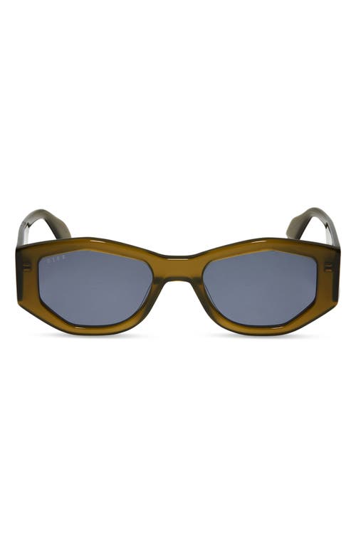 Zeo 52mm Geometric Sunglasses in Olive/Grey