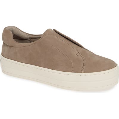 Jslides Heidi Platform Slip-On Sneaker- Beige