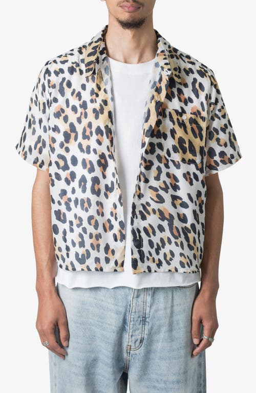 Mnml Animal Print Short Sleeve Button-up Shirt In Multi