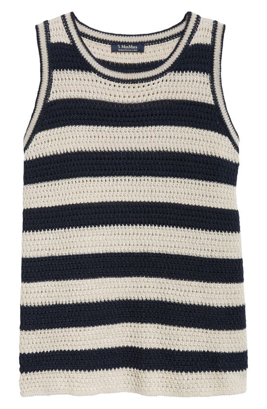 Shop Max Mara Avio Stripe Sleeveless Sweater In Powder