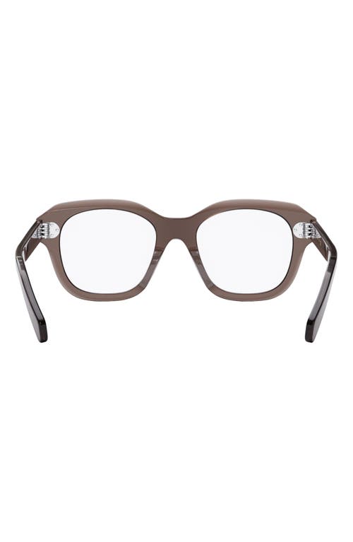Celine Bold 3 Dots 50mm Butterfly Optical Glasses In Dark Brown/other