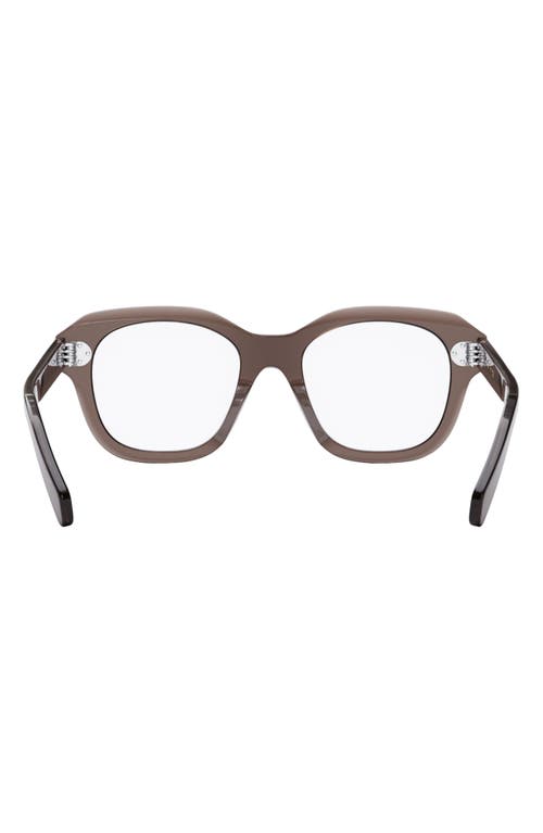 Shop Celine Bold 3 Dots 50mm Butterfly Optical Glasses In Dark Brown/other