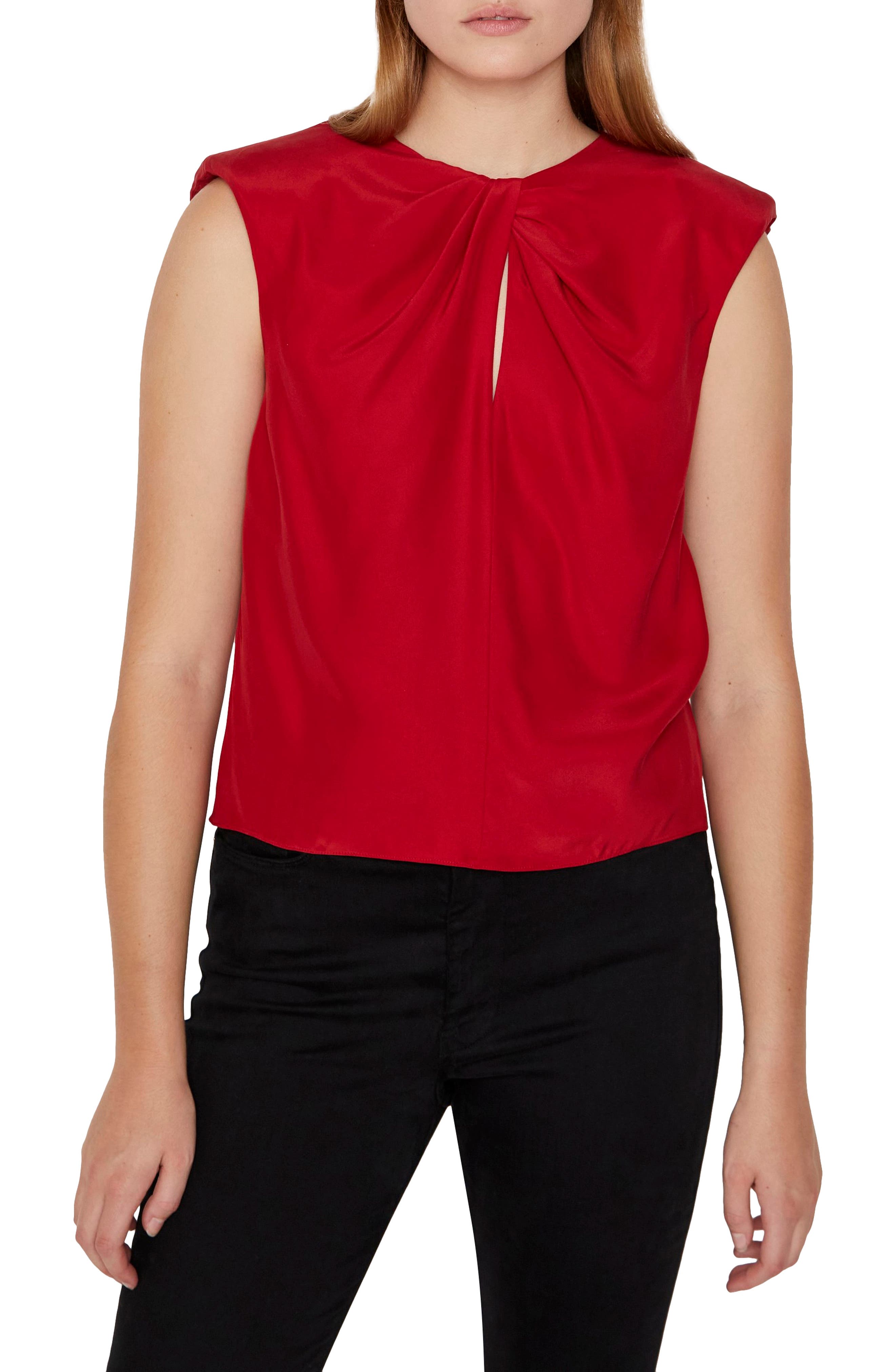 frame sleeveless blouse