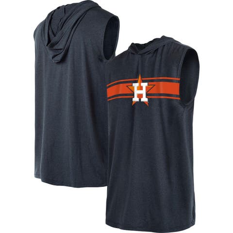 Men's Antigua Heathered Gray Houston Astros Victory Pullover Hoodie