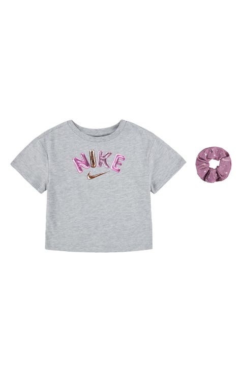 Kids' Swoosh Party T-Shirt & Scrunchie Set (Toddler & Little Kid)