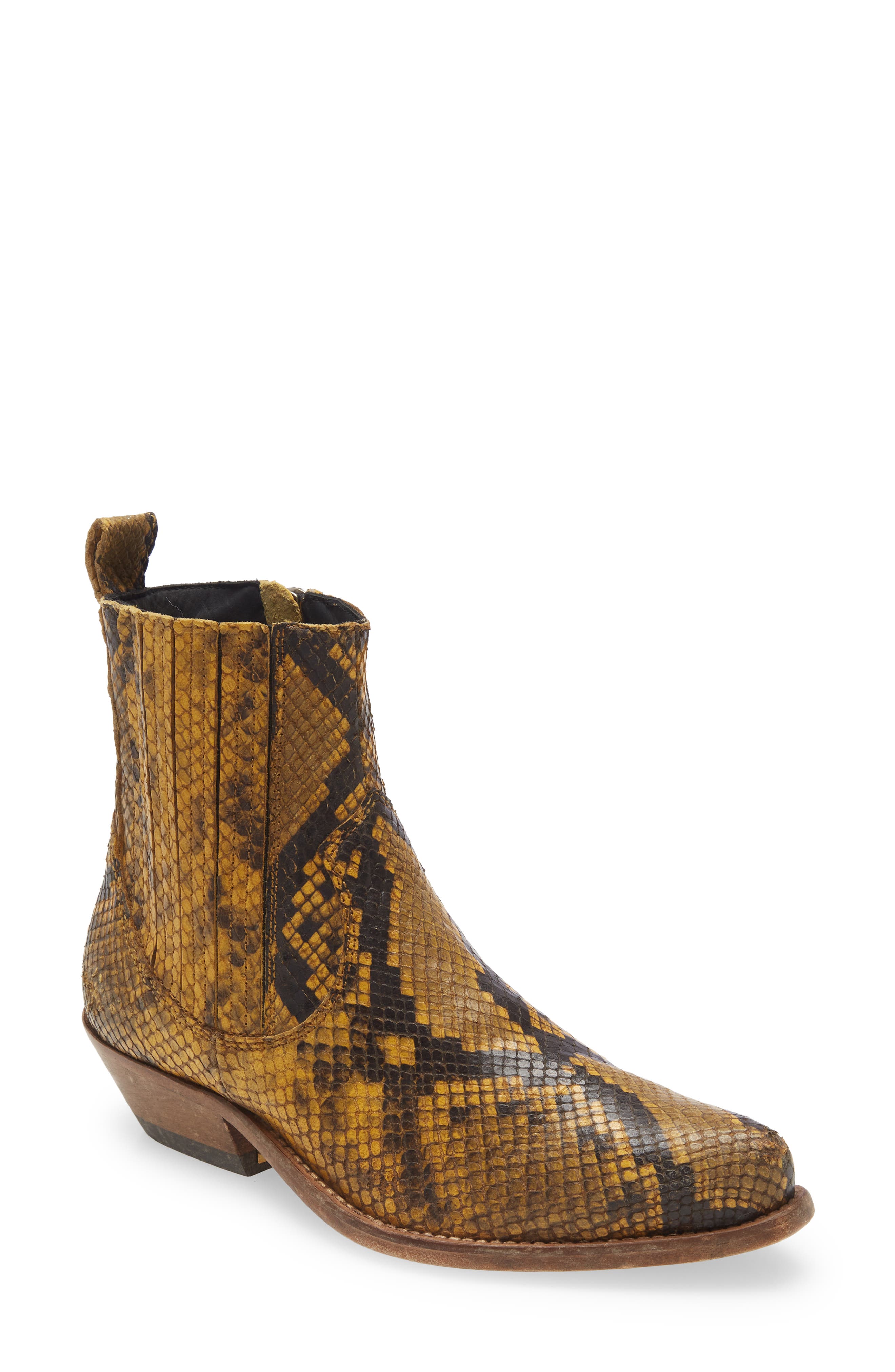 snakeskin booties nordstrom