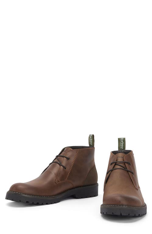 Shop Barbour Maxwell Waterproof Chukka Boot In Teak Brown