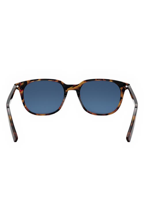 Shop Dior 'blacksuit S12i 52mm Oval Sunglasses In Havana/other/blue