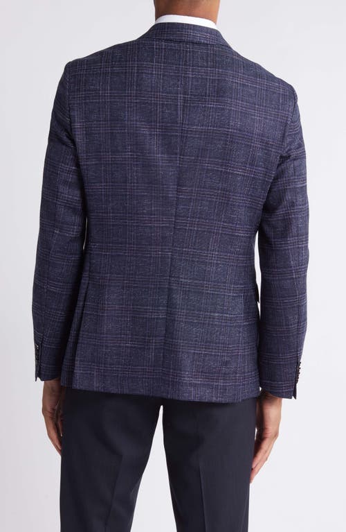 Shop Hugo Boss Boss Hutson Plaid Wool Blend Sport Coat In Dark Blue