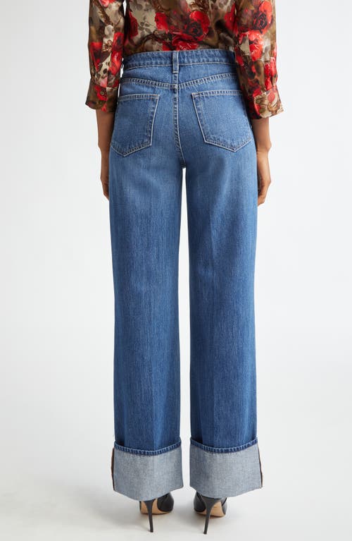 Shop L Agence L'agence Miley High Waist Cuff Wide Leg Jeans In Lampson