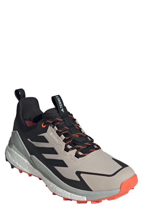 adidas Terrex Free Hiker 2 Hiking Shoe in Beige/Core Black/Orange at Nordstrom, Size 13