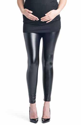 Spanx Faux Patent Leather Shiny High Rise Leggings in Classic Black Size SP  - $55 - From Alex