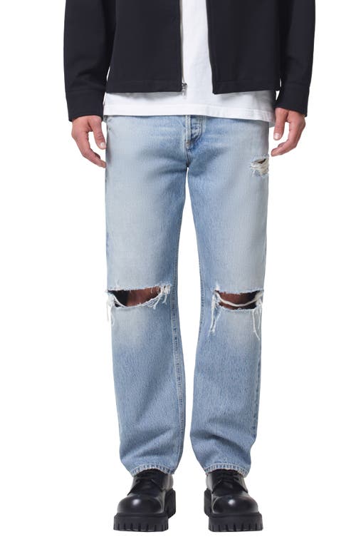 AGOLDE '90s Ripped Straight Leg Organic Cotton Jeans Threadbare at Nordstrom,