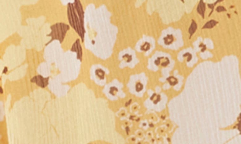 Joie Margot Floral Print Silk Dress In Amber Gold Multi