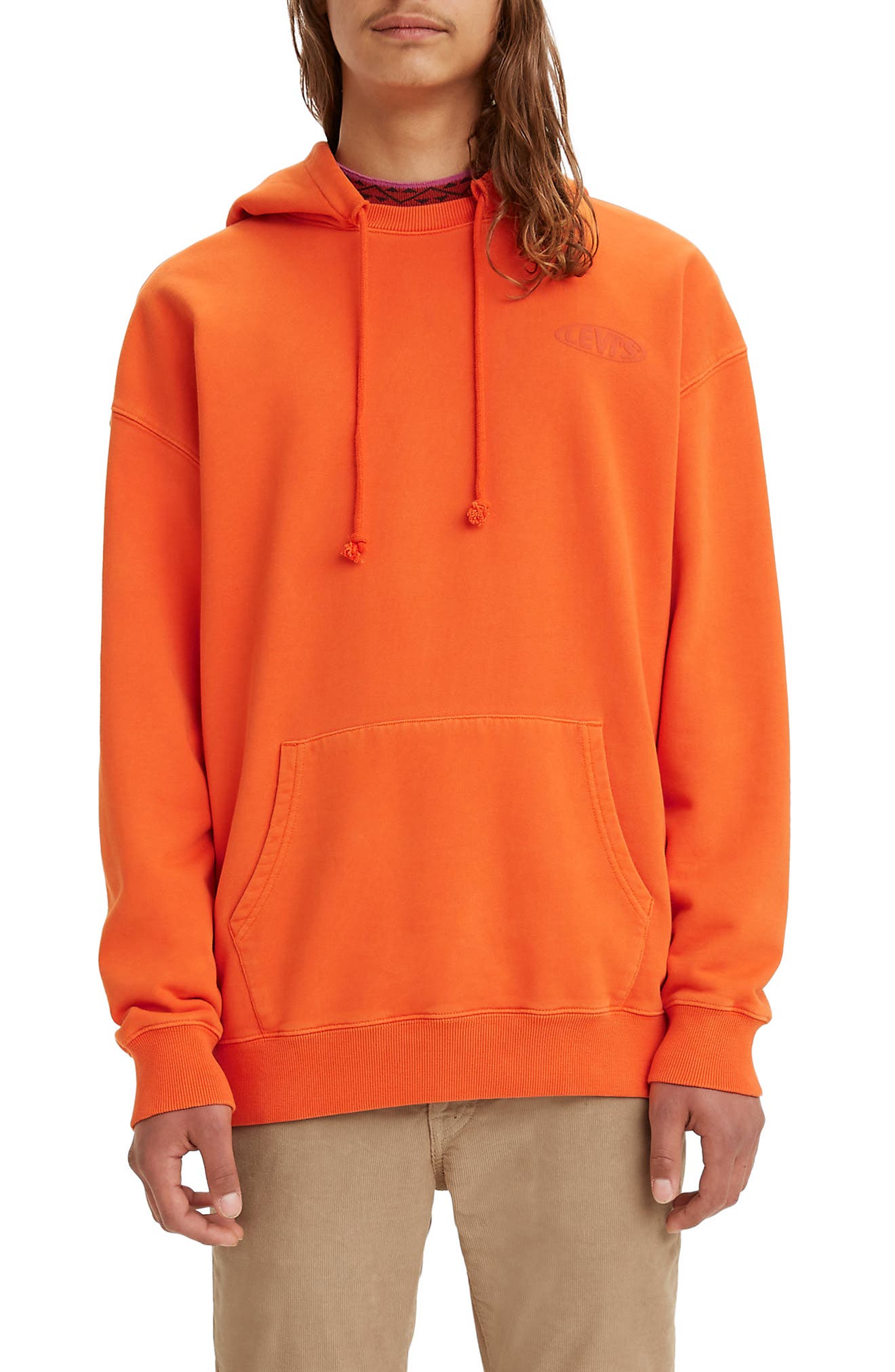 orange pullover hoodie