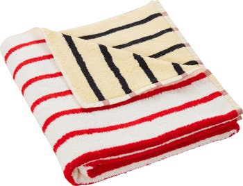 House Stripe Cotton Terry Bath Towel