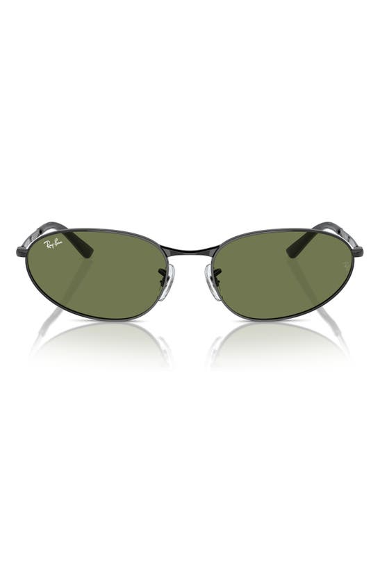 Ray Ban 59mm Irregular Oval Sunglasses In Black