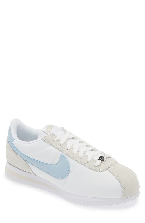 Nike Cortez Txt Sneaker In White/light Armory Blue