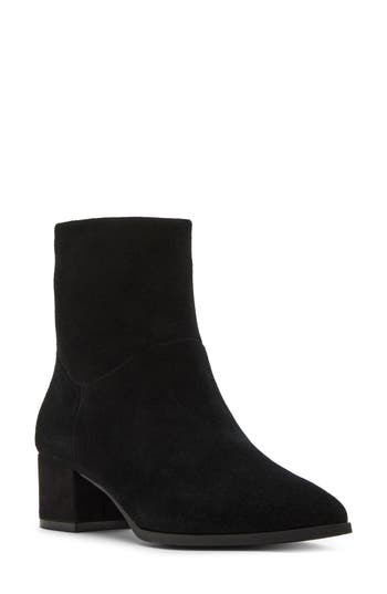 Blondo Amy Waterproof Ankle Bootie In Black Suede