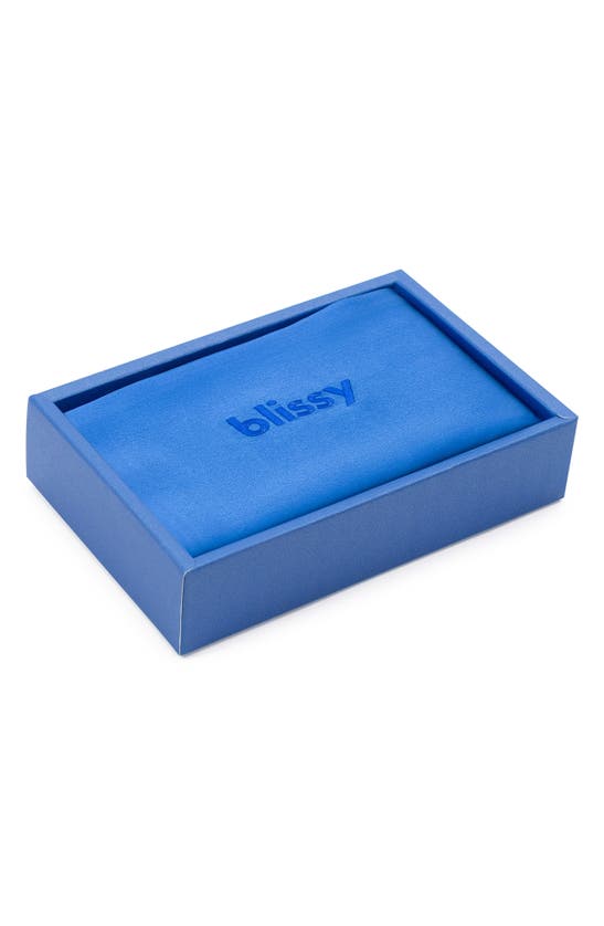 Blissy Mulberry Silk Pillowcase In Azure