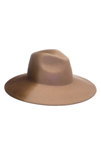 Eugenia Kim Dip Dye Wool Fedora Hat In Camel/pecan