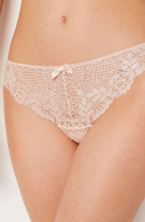 Shop Etam Success Lace Tanga In Powder Pink