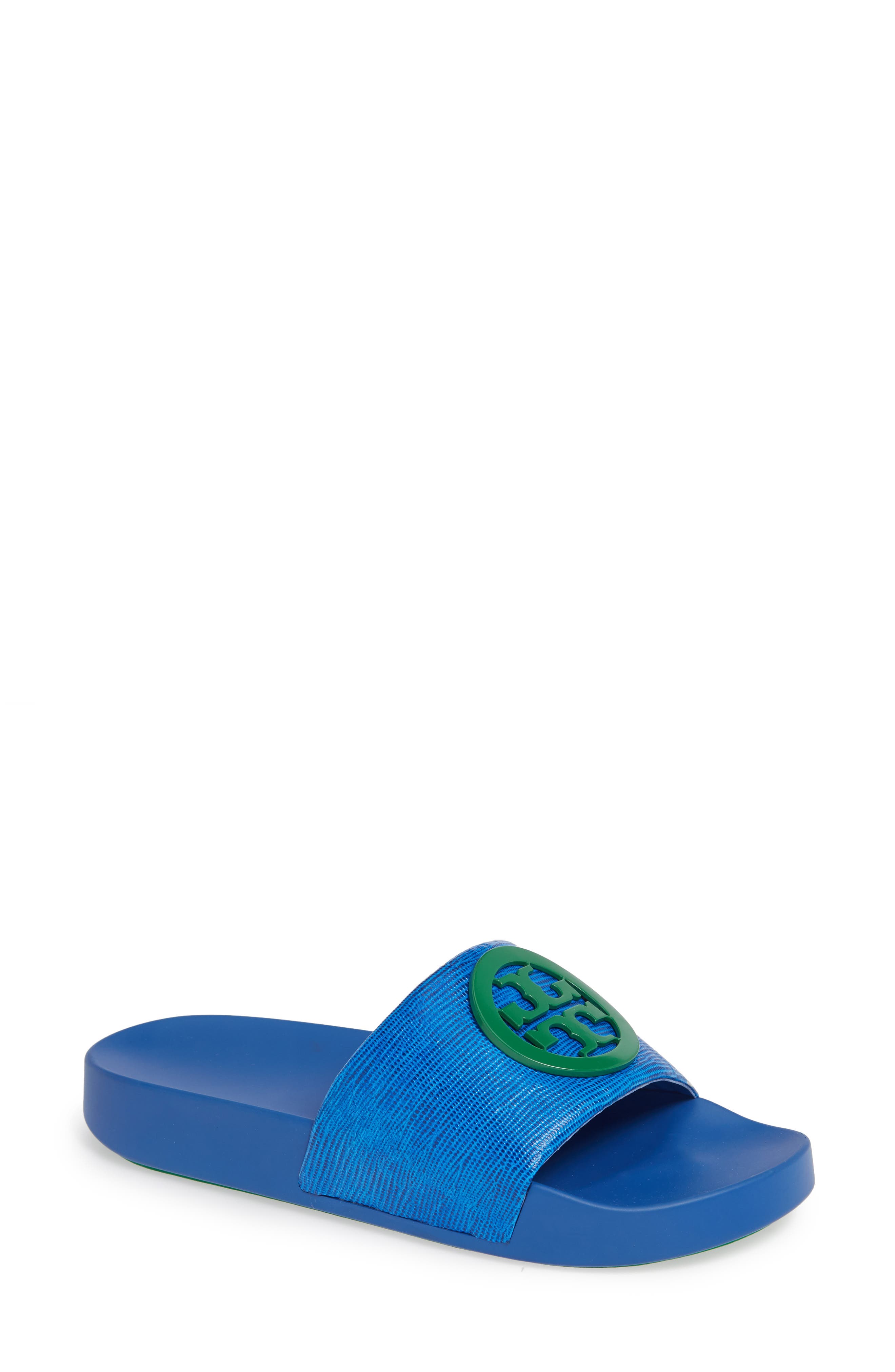 Tory Burch Lina Slide Sandal, Blue