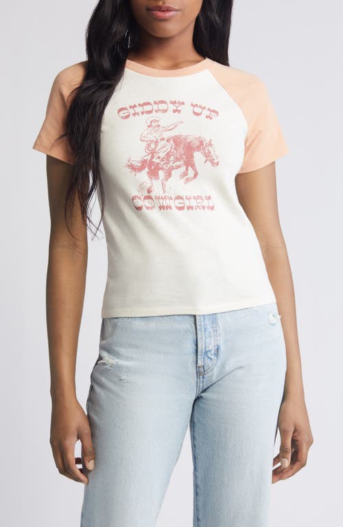 Giddy Up Cowgirl Graphic T-Shirt in Ivory/Orange