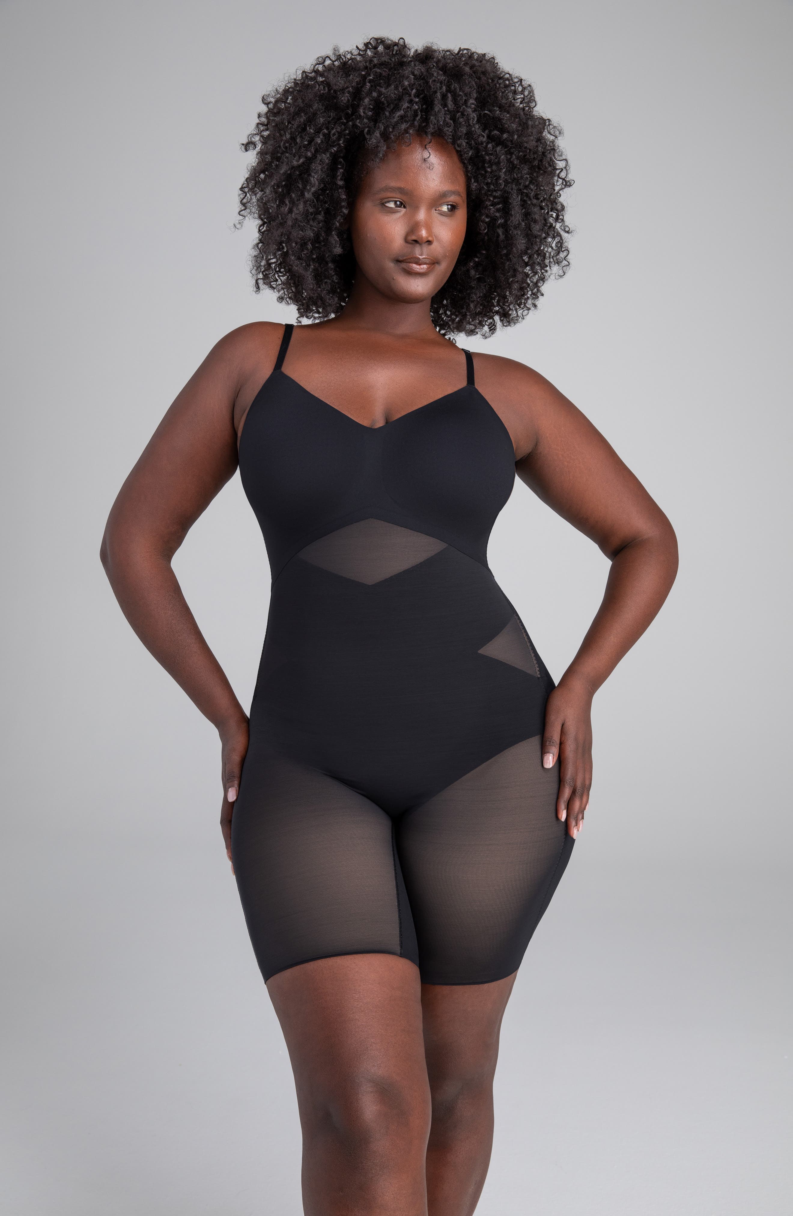 Honeylove Low Back Mid Thigh Bodysuit Nordstrom