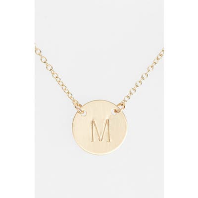 Nashelle 14K-Gold Fill Anchored Initial Disc Necklace