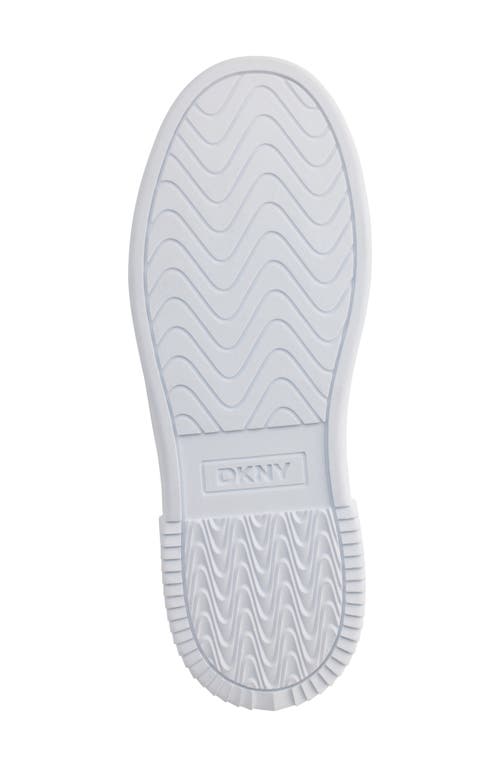 Dkny Baylor Platform Sneaker In Silver/white