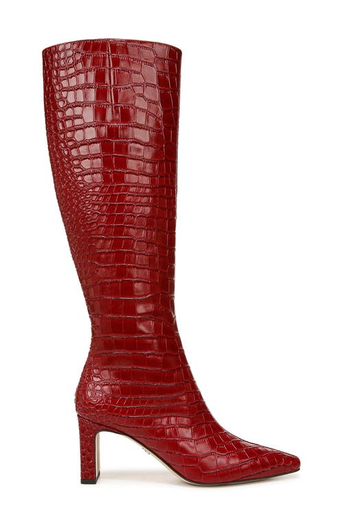 Shop Sam Edelman Sylvia Knee High Boot In Scarlet Cherry