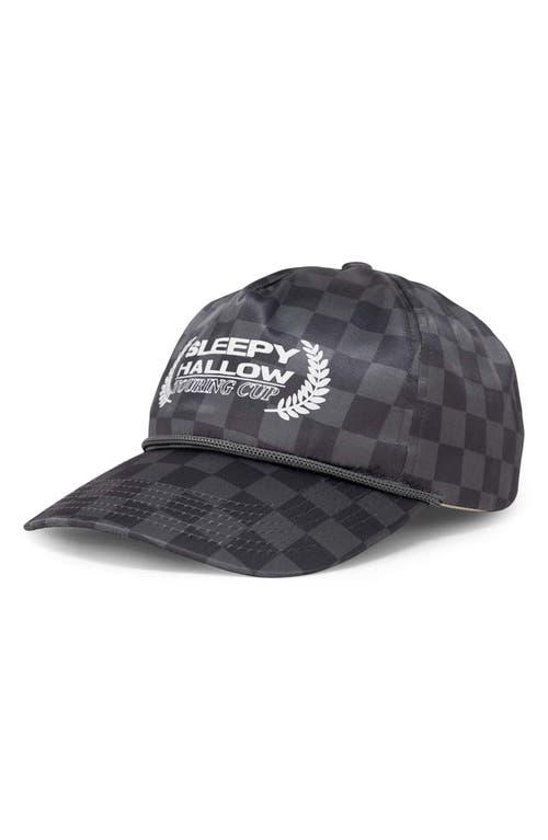 Shop Mnml Shrc Checkerboard Satin Snapback Baseball Cap In Black