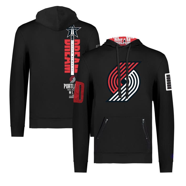 Shop Fisll Unisex  X Black History Collection  Black Portland Trail Blazers Pullover Hoodie