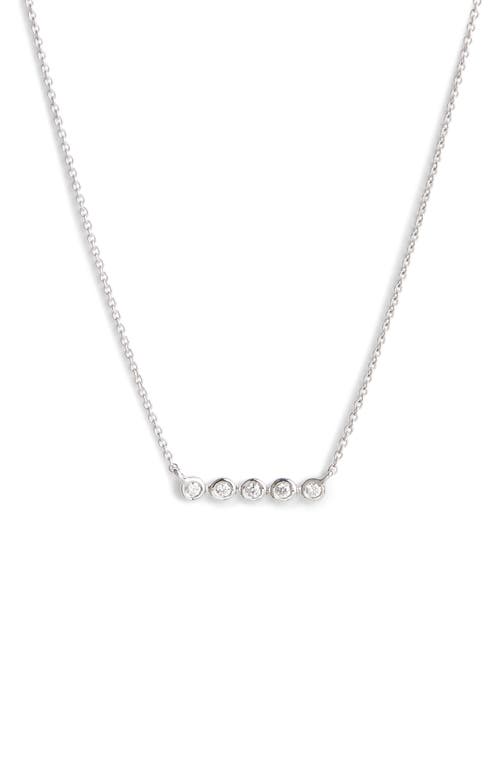 Dana Rebecca Designs Lulu Jack Bezel Diamond Bar Necklace In Metallic