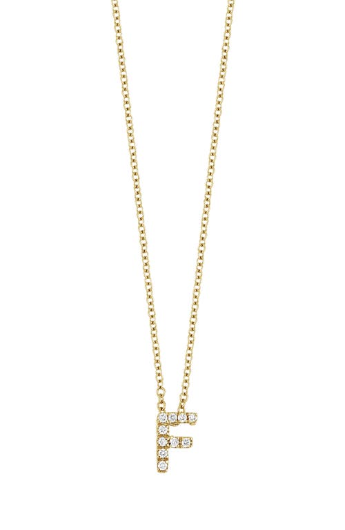 Bony Levy 18k Gold Pavé Diamond Initial Pendant Necklace In 18k Yellow Gold - F
