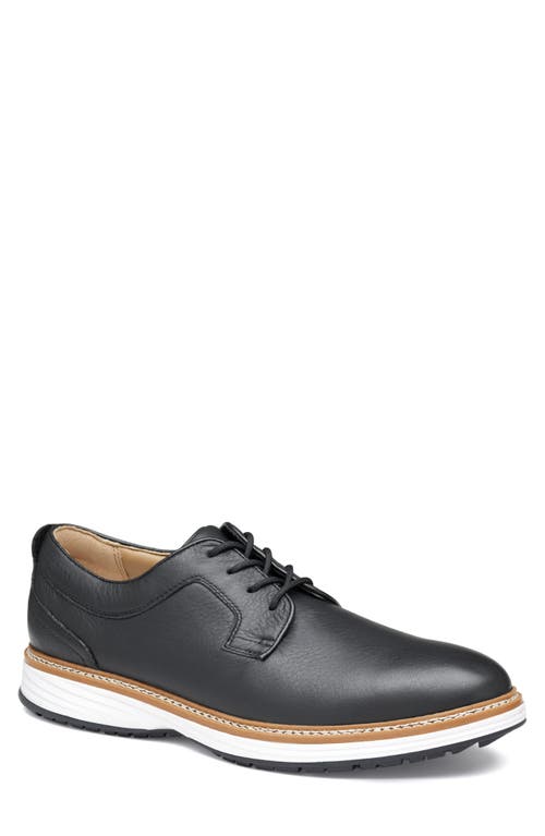 Shop Johnston & Murphy Upton Gl1 Luxe Hybrid Waterproof Golf Shoe In Black Wp Full Grain