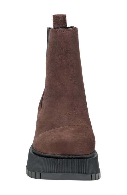 Shop Marc Fisher Ltd Bermuda Lug Sole Chelsea Boot In Dark Brown