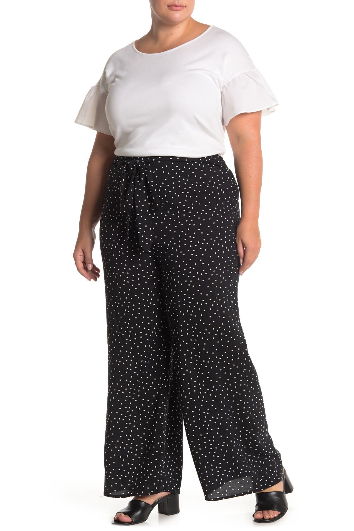 polka dot plus size pants