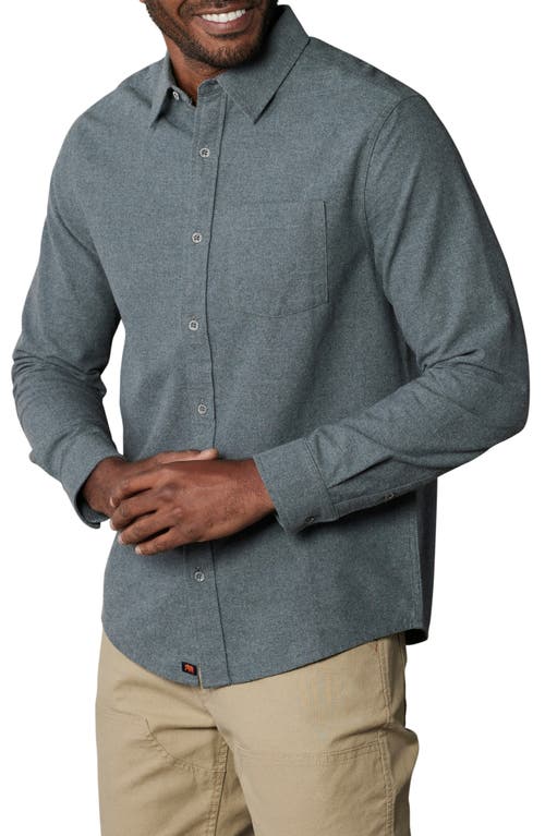 Shop The Normal Brand Fairbanks Brushed Cotton Chamois Button-up Shirt In Waterloo