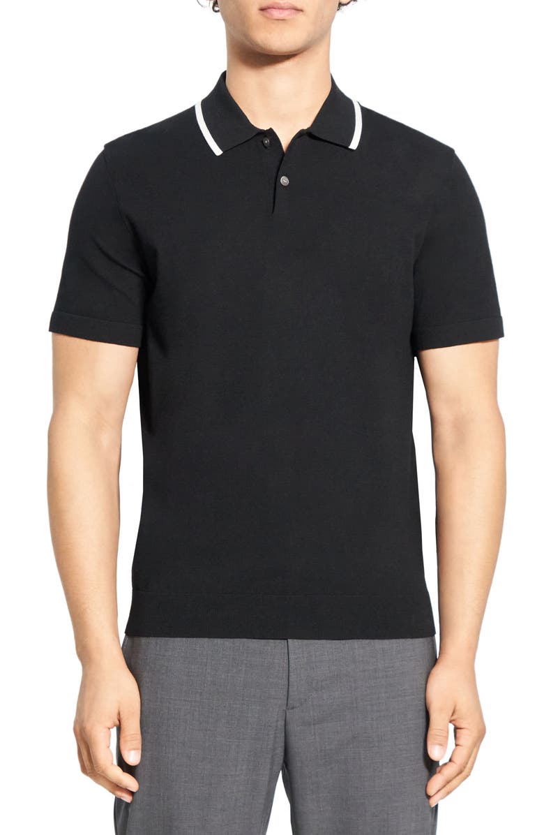 Theory Goris Tipped Solid Polo | Nordstrom