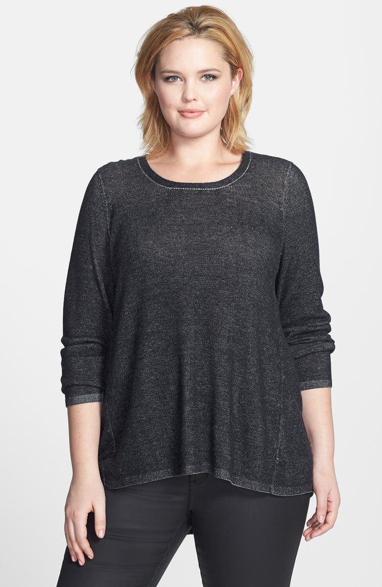 Eileen Fisher Organic Cotton Blend High/Low Sweater (Plus Size) | Nordstrom