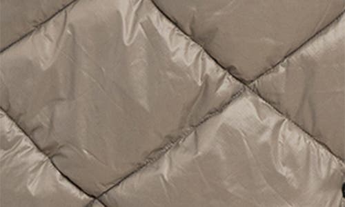 Noize Amiyah Belted Diamond Quilt Longline Jacket In Mocha