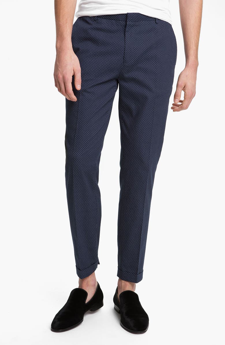 Topman Pin Dot Skinny Fit Trousers | Nordstrom